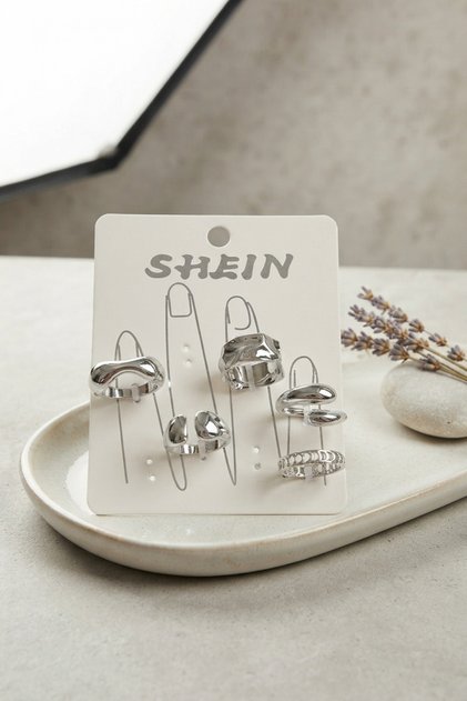 Silver Color Brass Bohemian Ring Combination Byk4265