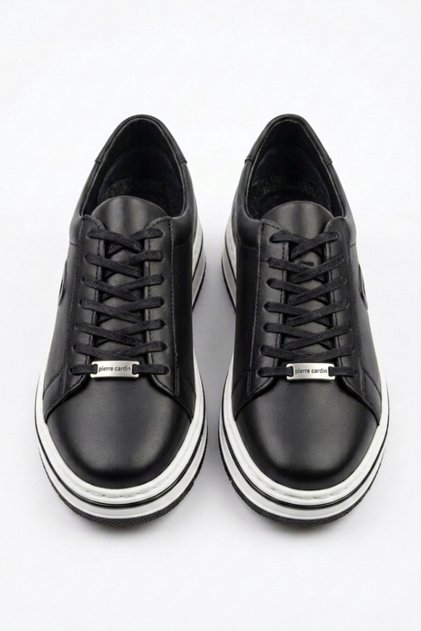Men's Sneaker Sports Shoes Leather Lace-Up Daily Casual Thick Sole 136-1005 Premium