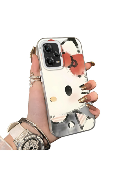 Xiaomi Redmi Note 12 Pro 5g Compatible Hard Acrylic Back Silicone Edge Lens Protection Kitty Case