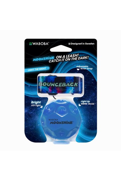 LED Bounceback Moonshine Işıklı Geri Dönen ve Yüksek Zıplayan Top Bilek İpli Moon Ball