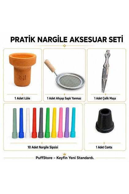 Nargile Lüle ve Aksesuar Seti