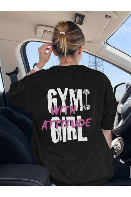 Black Gym Printed Regular T-Shirt