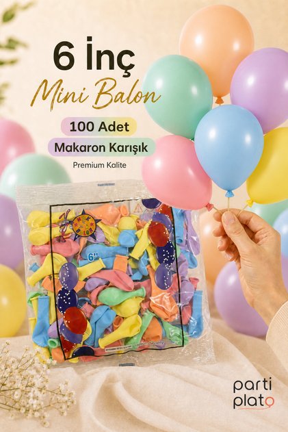 Mixed Color Macaron Mini Balloon 100 Pieces 6 Inch Pastel Birthday Party Balloon Chain Ornament