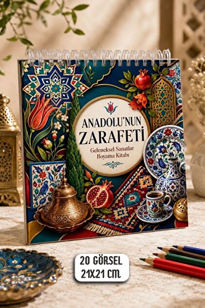 Anadolu’nun Zarafeti Geleneksel Sanatlar Boyama Kitabı-Türk Motifleri Çini Kilim
