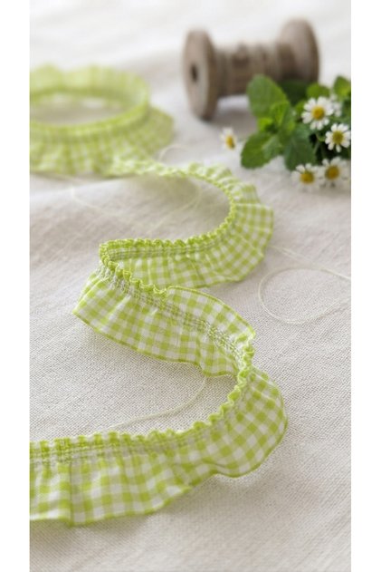 French Plaid Elastic / Ruffle 19Mm-5Meters