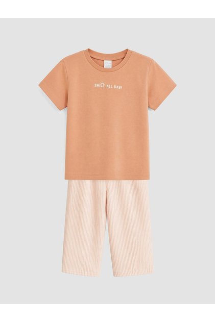 Lcw Baby Pink Printed Baby Boy Set