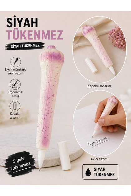 Fun Design Black Ballpoint Pen with Vegetable Figures
