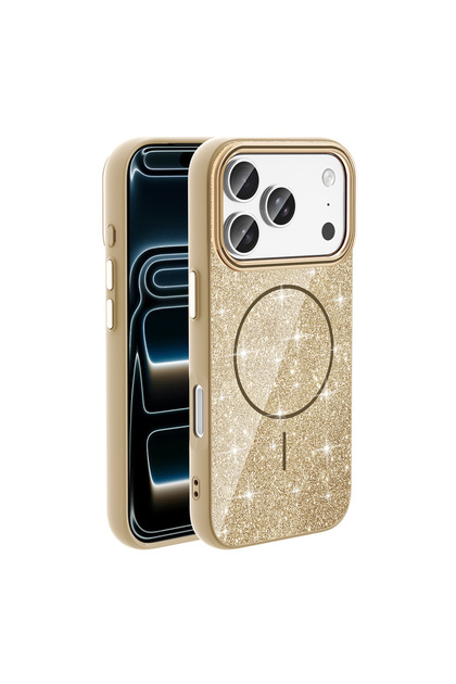 iPhone 18 Pro Max Case Non-Spill Glitter Silicone Magsafe Camera Raised Tgco
