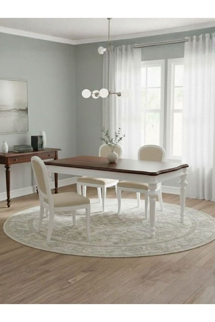 Ariston Antik Ahşap Açılır Mutfak Masası 140cm