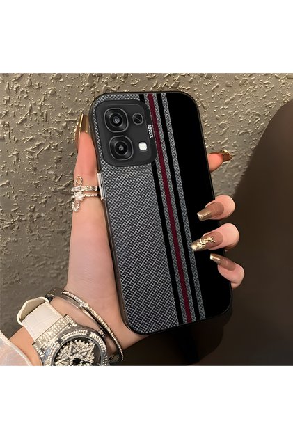 Oppo A6 Pro 4G/5G Compatible High Quality Stylish Vertical Stripe Pattern Hard Case, Shock Protection