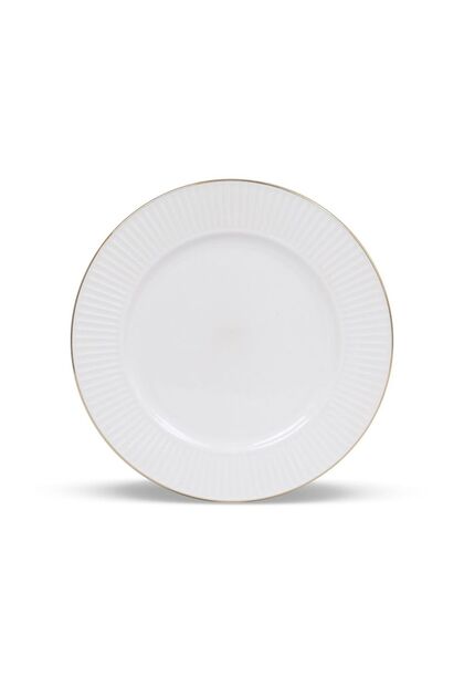 Royal Orchid New Bone China Embossed Side Plate – 20cm, White, Loose Crockery