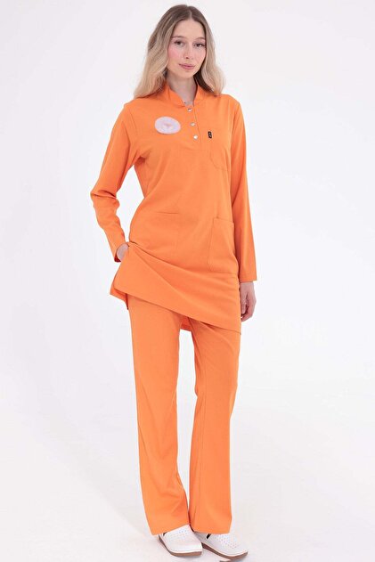 Modest - Tesettür Clinic Support Staff Uniform Lycra Scrubs (Women) (Compliant with New Regulations - t