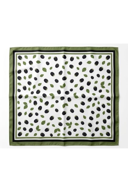 Blackberry Pattern Bandana Scarf 50*50 cm