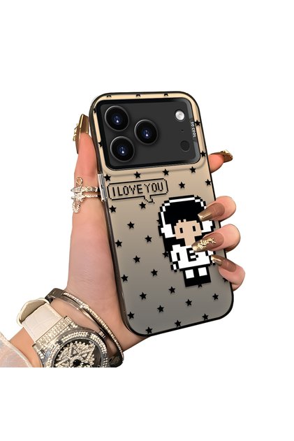 iPhone 17 Pro Max/18 Pro Max Compatible Hard Acrylic Back Silicone Edge Lens Protection Case