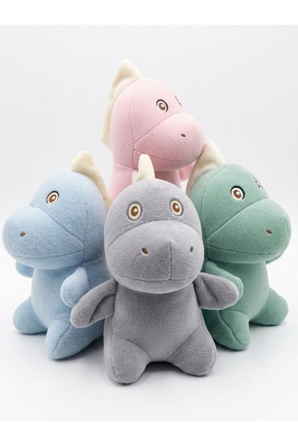 Sevimli Yumuşak Tombul Peluş Dinozor 22 cm. - Uyku Arkadaşı - Hediyelik Oyuncak