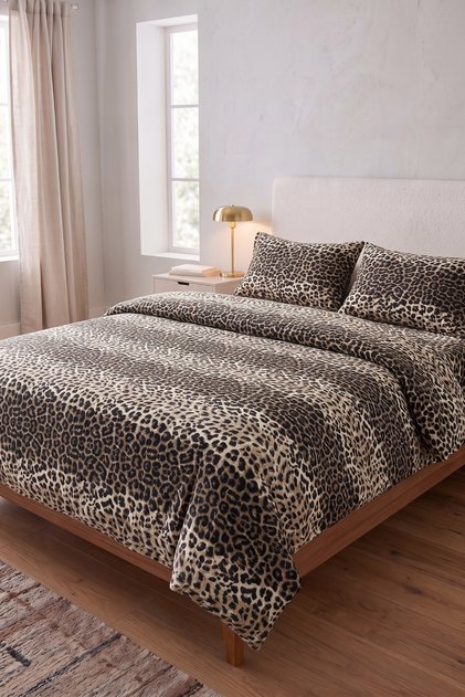Pars Double Duvet Cover Set | 200X220 cm Duvet Cover with 2 Pieces of 50X70 cm Pillowcases and Fitted Sheet | Cotton Soft Texture
