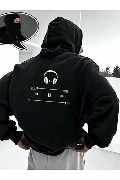 Masked Hooded Sweatshirt Hoodie
