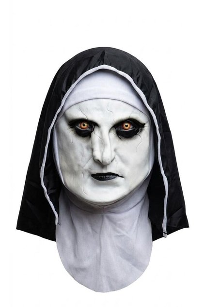 Halloween Silikon Maske İblis Rahibe Valak Başörtülü - Cadılar Bayramı Ve Kostüm Partisi Korku Maskesi