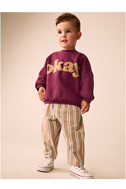 Boy's Oversize Sweatshirt Pants 2-Piece Set – Casual Combination