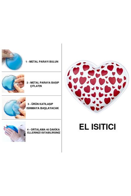 Sia Small Hearts Pocket Heater, Hand Warmer, Hot Water Bottle Pvc 9cm