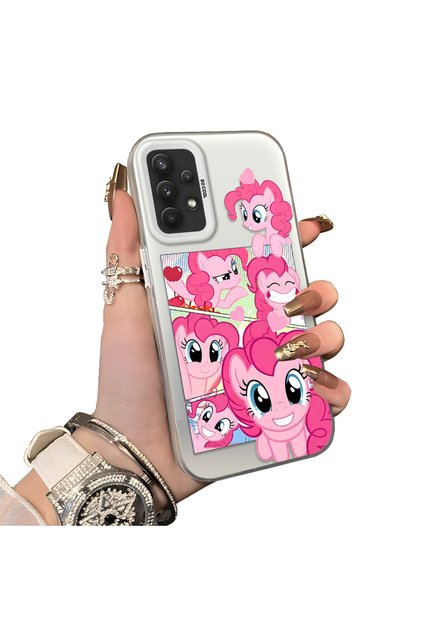 Samsung Galaxy A32 4g Compatible Pinkie Pie Multiple Face Expression Printed Hard Acrylic Back Soft Silicone Frame Case