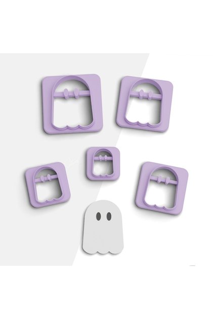 Sweet Ghost Polymer Clay Cutting Mold, Earring Mold, Cookie Mold, Ceramic Mold, 5 Sizes, No: 590