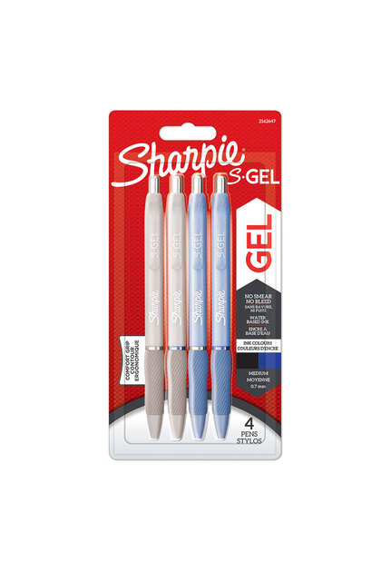 S-GEL KALEM MAVİ BEYAZ 4 LÜ BLİSTER