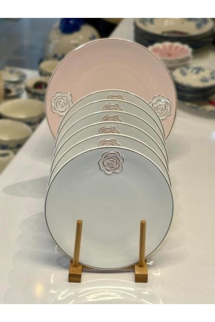 ROZSA PEMBE 7 PARÇA PASTA SETİ