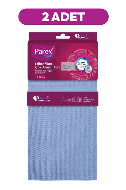 Mikrofiber Çok Amaçlı Bez Mavi İkili Paket