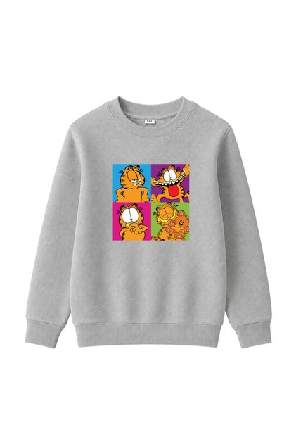 Hoodless Garfield Printed Sweatshirt for Kids
