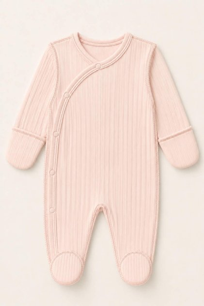 KIZ BEBEK %100 PAMUKLU KENDİNDEN ELDİVENLİ YENİDOĞAN PATİKLİ TULUM kz1724