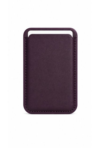 Micro Woven Wallet Leather Card Holder with Magsafe for iPhone