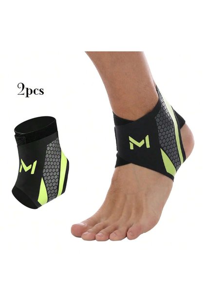 Green 2pcs 1/2pcs Cooper Ankle Support Compression Foot Sleeves for Men Women Bracer Ankle Protector