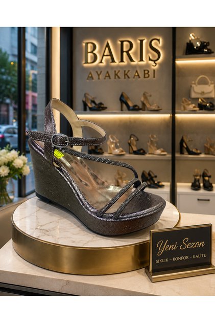 Wedge Heel Stone Sandals