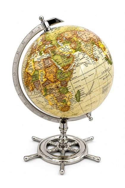 Decorative World Globe with Rudder 4160-Y