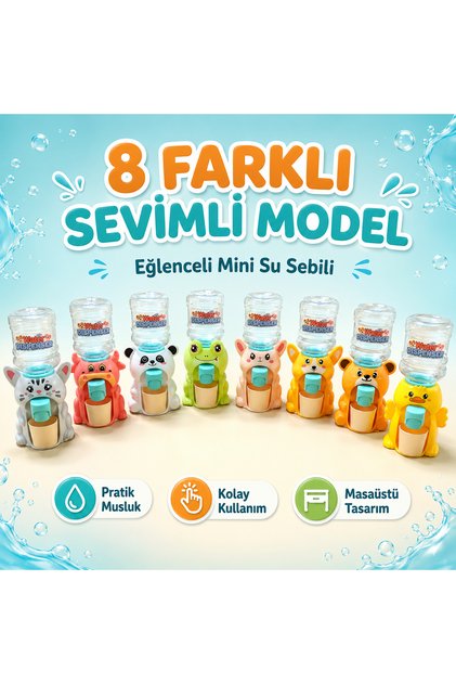 EĞLENCELİ HAYVAN FİGÜRLÜ MİNİ SU SEBİLİ