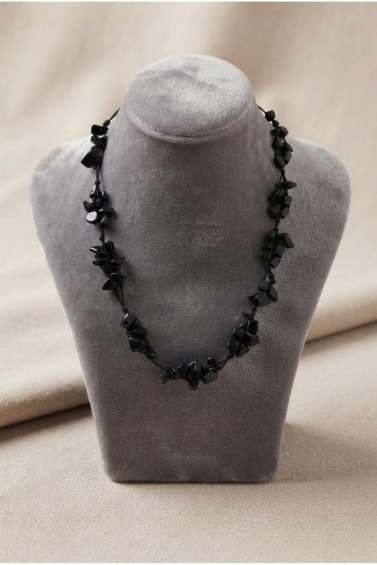 Handmade Stringed 2 Row Special Design Necklace with Broken Natural Stones