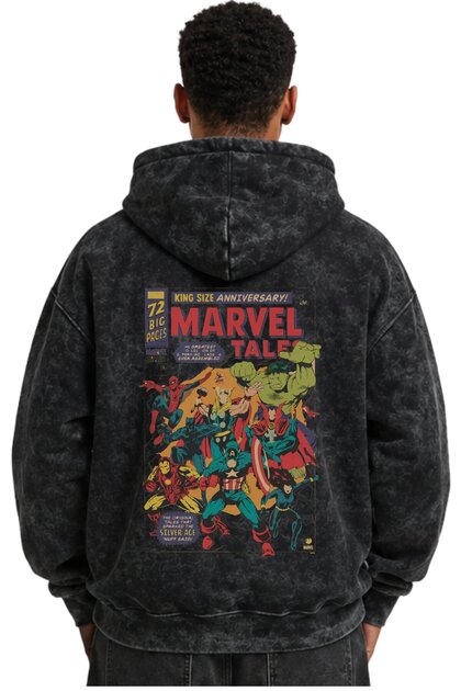 Marvel Tale Avengers Heroes Movie Printed Unisex Oversize Washable Premium Hoodie Sweatshirt