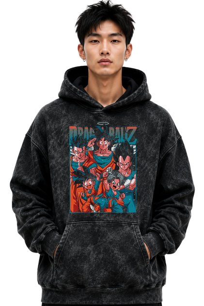 Son Goku Dragon Ball Characters Anime Printed Unisex Oversize Premium Washable Hoodie Sweatshirt