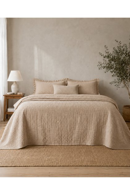 100% Cotton Muslin Double Pique Set and Pillowcase