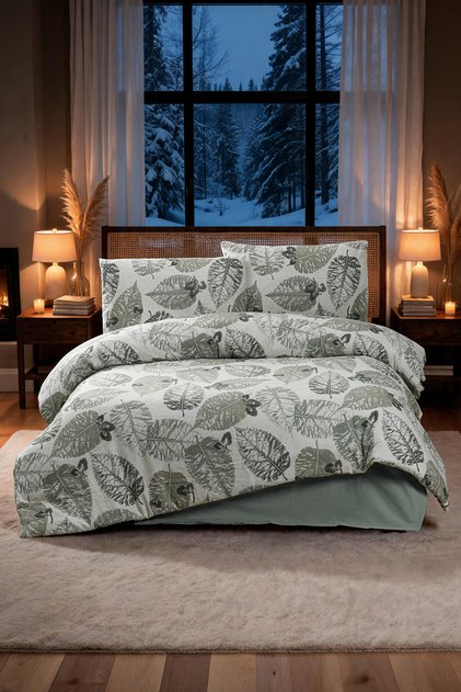 Astero 100% Cotton Flannel Single Duvet Cover Set