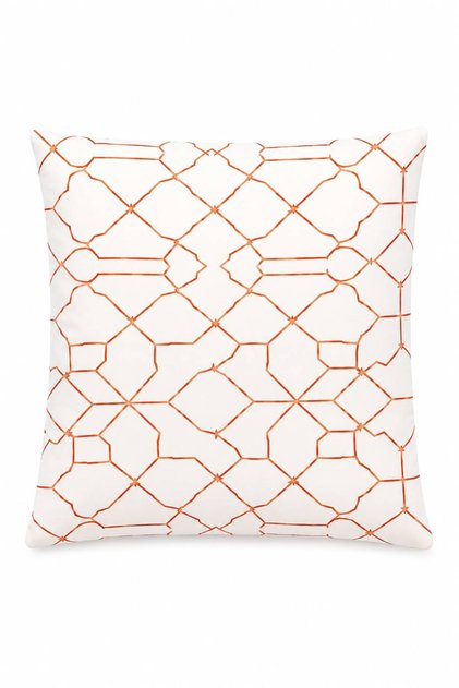 Orange Bone Series Throw Pillow Cover Twill Fabric Hidden Zipper (43X43 cm)