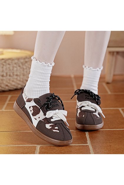 Women's Dalmatian Lace-Up Sneakers