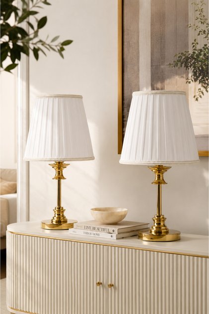 Vesper Gold Çift Abajur 2 Adet
