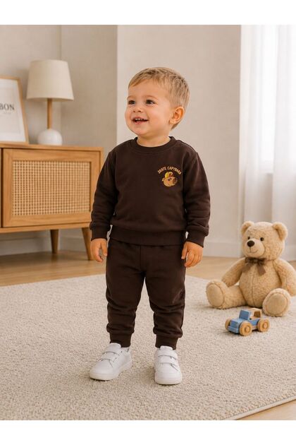 Seasonal Capybara Set Cotton 2-Piece Baby Boy Daily Organic Comfortable Top and Bottom Set 6-24 Months