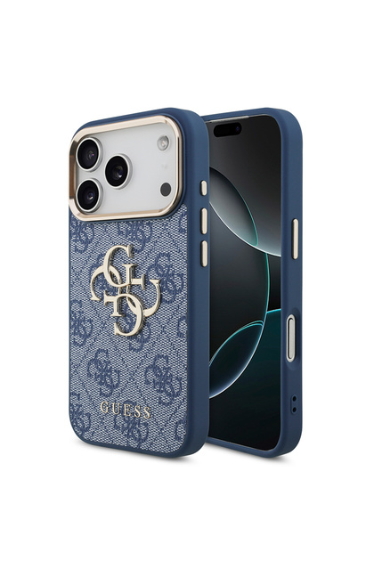 Θήκη για Apple iPhone 18 Pro / 17 Pro, Guess, 4G Big Classic Logo, Μπλε