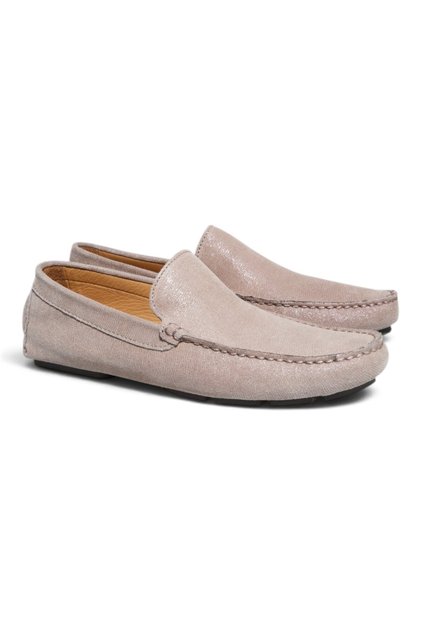 Mink Silvery - Gg Mink Color Laceless Genuine Leather Men's Shoes