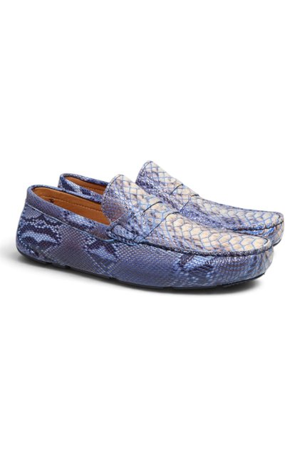PANTOFI BĂRBAȚI DIN PIELE GENUINĂ FĂRĂ șireturi DE CULOARE ALBASTRU ÎNCHIS