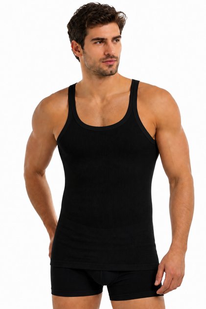 Yildiz Çamaşir 3-Pack Striped Camisole Thin Strap Sports Undershirt – Flexible and Comfortable Fit