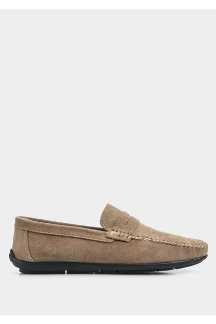 Beige Leather Men's Shoes